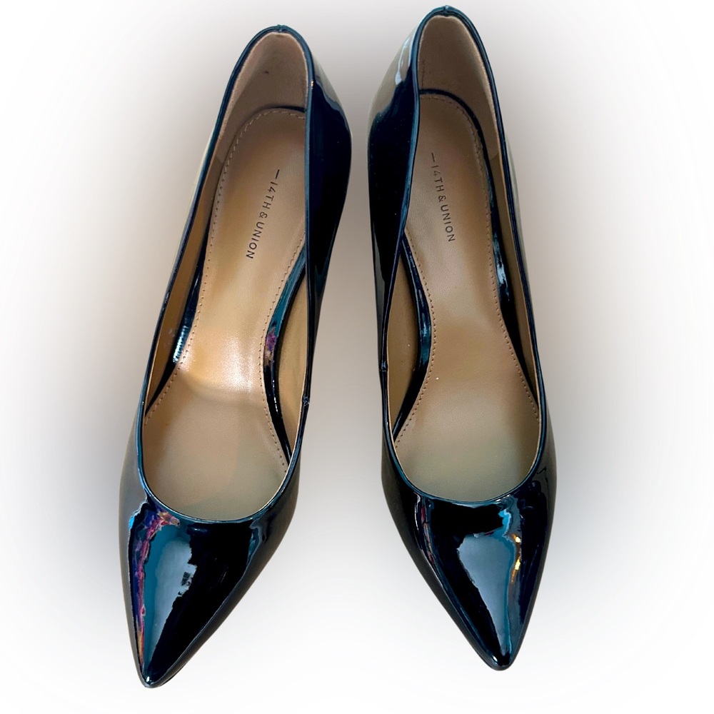 Black Paten Leather heels 2.75 heel
